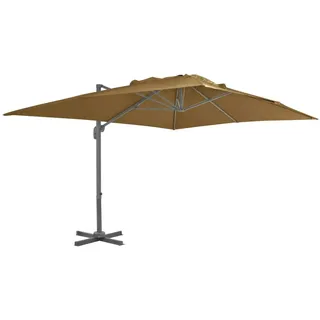 mit Aluminium-Mast 400 x 300 cm Taupe