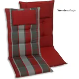 GO-DE Hochlehnerauflage 120 x 50 x 7 cm rot 2 St.