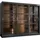 Mirjan24 Kleiderschrank Schwarz, Kunststoff, 4 Schubladen, Rechteckig, 250x203x65 cm, Schlafzimmer, Kleiderschränke