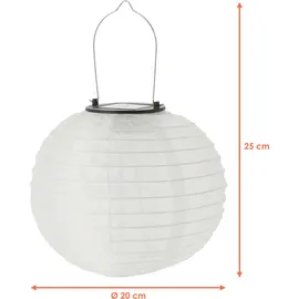 Spetebo Lampion Nylon 20 cm 4er Set Solar warm weiß