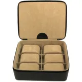 Windrose Uhrenbox Beluga hochwertige Handarbeit 19 cm Schwarz