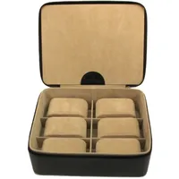 Windrose Uhrenbox Beluga hochwertige Handarbeit 19 cm Schwarz