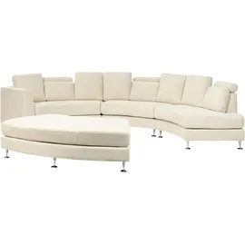 Beliani Sofa ROTUNDE Stoff Beige