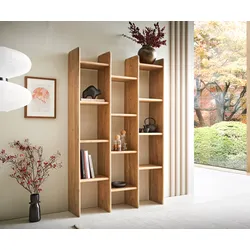 DELIFE Bücherregal Tizi 110x175 cm Akazie Natur, Standregale