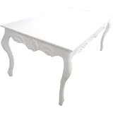Casa Padrino Barock Esstisch Weiss Shabby Chic Style L205 x B104 x H82 cm - Weiß