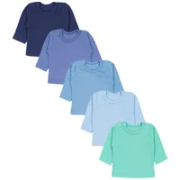 TupTam Baby Jungen Langarmshirt 5er Pack, Farbe: Dunkelblau Jeans