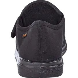 Fischer Schuhe Unisex-Klett-Hausschuh für Herren, Schwarz 48 EU