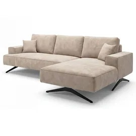 GRAINGOLD Ecksofa Leto Beige Rechts