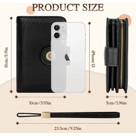 TEUEN Damen Geldbörse schwarz