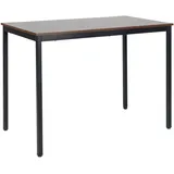 Relaxdays Esstisch, für 4 Personen, 110 x 60 cm, Esszimmer & Küche, Tisch, bis 80 kg, braun/schwarz