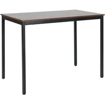 Relaxdays Esstisch, für 4 Personen, 110 x 60 cm, Esszimmer & Küche, Tisch, bis 80 kg, braun/schwarz