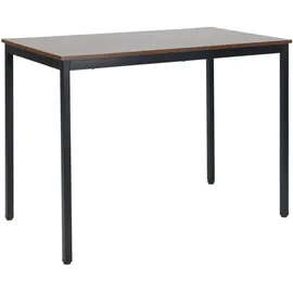 Relaxdays Esstisch, für 4 Personen, 110 x 60 cm, Esszimmer & Küche, Tisch, bis 80 kg, braun/schwarz