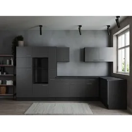 Respekta Winkelküche 370 cm Grau