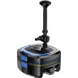 Wiltec SunSun CUF-5800 Springbrunnenpumpe 5200 l/h / 4,8 m Förderhöhe mit eingebautem 11 W UVC-Teichklärer, energiesparende Teichpumpe, Pumpe mit Fontäne, Wasserpumpe