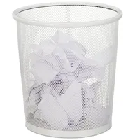 Relaxdays Papierkorb 8 l Weiß