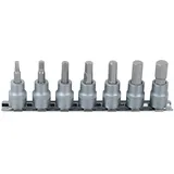 KS Tools 1/4" Bit-Stecknuss-Satz Innensechskant, 7-tlg.