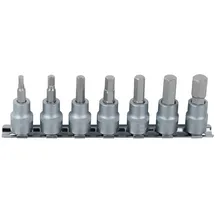 KS Tools 1/4" Bit-Stecknuss-Satz Innensechskant, 7-tlg.