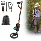 XMTECH Kinder Metalldetektor – Leichter & sensibler Junior Metalldetektor mit Pinpointer, LCD-Anzeige & Signalton, Schatzsuche im Freien, Gold Detektor & Ortungsgerät für Kinder