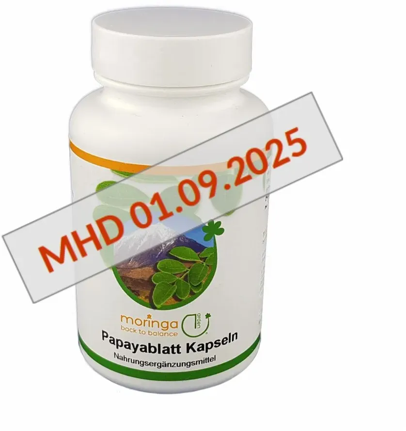 *MHD 09/25 ...Papayablatt Kapseln (100 Stück) - MoringaGarden