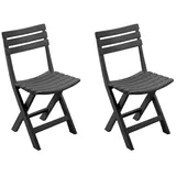 Mojawo Klappstuhl 2er Set Anthrazit