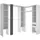 vente-unique Eckkleiderschrank Kleiderschranksystem - B. 164/234 cm - Weiß & Grau - DORIAN