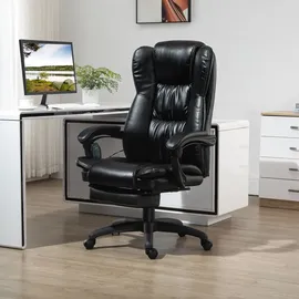 Vinsetto Bürostuhl Kunstleder Schwarz