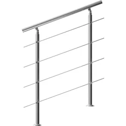 Treppengeländer Edelstahl 100cm 4 Streben