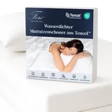 Ferò Wasserdichter Matratzenschoner 180x200 cm Premium aus Tencel, Oeko-TEX, Hergestellt in der EU – Atmungsaktiv, Antibakteriell, mit Elastischen Ecken – Für Matratzen bis 30 cm Höhe