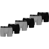 Puma Everyday Basic Boxer Boxershorts Men Herren Unterhose Unterwäsche Pack, Farbe:Black/Grey Melange, Bekleidungsgröße:S - S