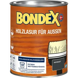 Bondex Holzlasur für Außen 0,75 l anthrazit