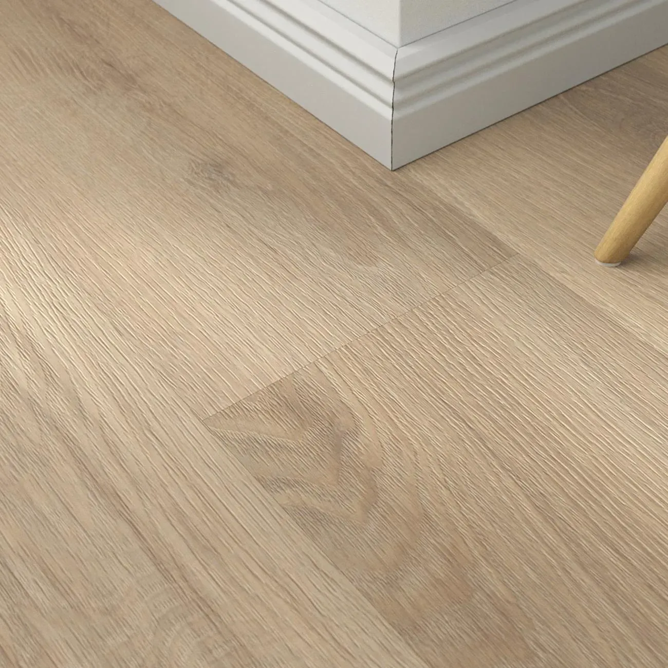 Klebe-Vinyl Vibrant Oak Beige – inkl. Dämmung & Fußleisten