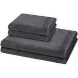 Möve Premium Handtuch-Set (4-teilig) Dark Grey Schwarz