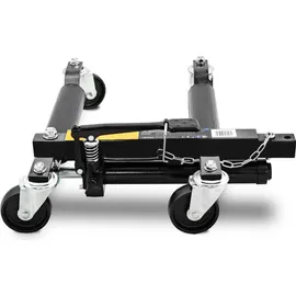 BITUXX 4 Stück PKW Rangierhilfe Rangierheber hydraulisch Wagenheber bis 680 kg inklusive Transportständer Schwarz