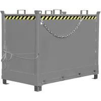 Bauer Südlohn Klappbodenbehälter FB 2000, lackiert, Mausgrau