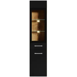 Badplaats B.V. Rio 131 cm Eiche Kastanie Schwarz – Regal