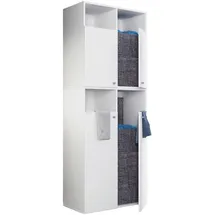 VCM Wäscheschrank Klidas 80 x 39 x 184 cm Weiß Holzwerkstoff