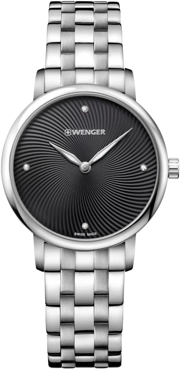 Wenger Urban Donnissima 35mm Damenuhr schwarz/grau