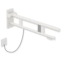 Hewi System 900 Stützklappgriff Wandstützgriff Ausladung 700 mm Edelstahl pulverbeschichtet weiß tiefmatt