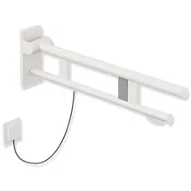 Hewi System 900 Stützklappgriff Wandstützgriff Ausladung 700 mm Edelstahl pulverbeschichtet weiß tiefmatt