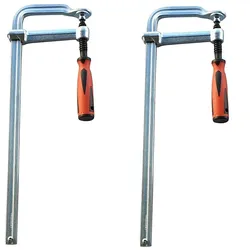 Vago-Tools 2 Stück Profi Ganzstahl Schraubzwinge 80 x 160 mm Tischzwinge Zwingen