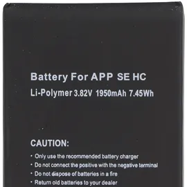 AccuCell 1950mAh Akku für Apple iPhone SE, Li-Polymer, 3,82V 7,4Wh hohe Kapazität, ohne Werkzeug