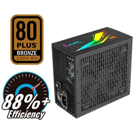 AeroCool Lux RGB 550W - Modulares RGB Netzteil, 80Plus Bronze 230V