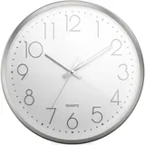 MEBUS Quarz-Wanduhr 19627  silber