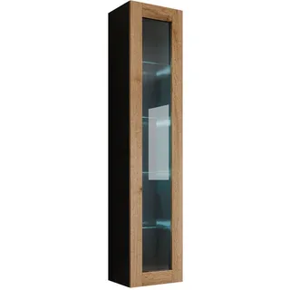 Mirjan24 Vitrine Vigo 40 x 30 x 180 cm Schwarz
