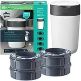 TOMMEE TIPPEE Twist & Click Windeleimer weiß inkl. Nachfüllkassette 4 Stück