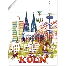Artland Leinwandbild »Köln Dom Grafik«, Köln, (1 St.), auf Keilrahmen gespannt Artland Farbe Bild(er): bunt1