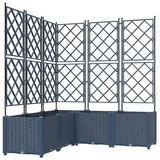 vidaXL Garten-Pflanzgefäß 5 pcs 120 x 120 x 143 cm Grau