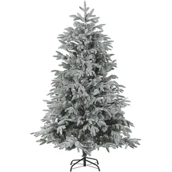 Künstlicher Weihnachtsbaum schneebedeckt 210 cm weiß BASSIE