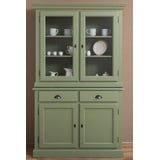 Casa Padrino Küchenbuffet Casa Padrino Landhausstil Esszimmerschrank Grün 126 x 45 x H. 200 cm - Massivholz Küchenschrank - Esszimmermöbel im Landhausstil - Landhausstil Einrichtung - Esszimmer Einrichtung