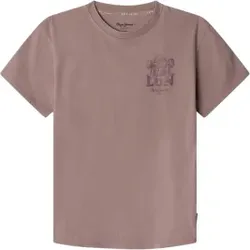 Pepe Jeans für Jungen. PB503984 Finley Kurzarm-T-Shirt rosa (8Años= 128cm), Lässig, Baumwolle, Nachhaltig, Kinderbekleidung
